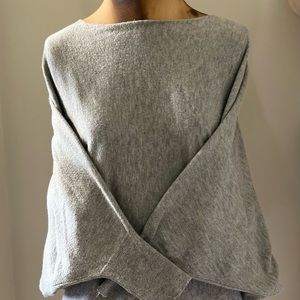 Gray dolman sleeve sweater